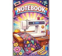 1980s Vintage Sewing Machine Notebook Bold Retro Sewing Journal for Projects, Patterns & Creative Notes