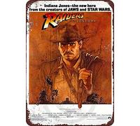 1981 Indiana Jones Raiders Of The Lost Ark Riproduzione del film Metal Tin Sign Vintage Metal Sign 20,3 x 30,5 cm