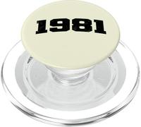 1981 Vintage Arcuato Varsity Retro Distressed Compleanno Anno PopSockets PopGrip per MagSafe