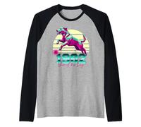 1982 Anno del Cane Compleanno 80 Retro Segno Zodiacale Cinese Maglia con Maniche Raglan