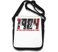 1984 War is Peace Freedom is Slavery Ignorance is Strength Borsa a tracolla bianca