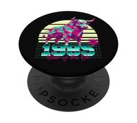1985 Anno del bue Compleanno 80 Segno zodiacale cinese retrò PopSockets PopGrip Adesivo