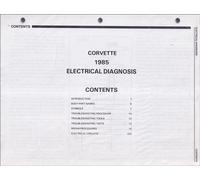 1985 Chevy Corvette Elettrico Diagnosi Manuale 3-hole Fogli Intercambiabili Cavi
