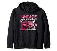 1986 Compleanno Design Donne Nato Gennaio 1986 Felpa con Cappuccio