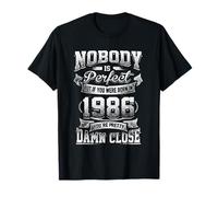 1986 Nessuno è Perfetto ma Sei Vicino Divertente Retro Maglietta