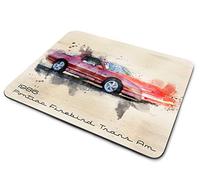 1986 - Tappetino per mouse quadrato compatibile con Pontiac Firebird Red Trans Am t-Top, sottile, con retro in gomma, per videogiochi, computer portatili, notebook, scrivanie