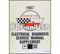 1987-1988 Corvette Elettrico Diagnosi Manuale Su USB Cavi Diagramma Chevrolet