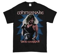 1987 Whitesnake Tour Vintage Shirt Whitesnake David Coverdale T-Shirt Mens Man Black XL