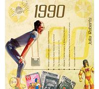 1990 Birthday Gift - 1990 Chart Hits CD and 1990 Greeting Card
