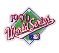 1990 MLB Mondo Serie Logo Manicotto Maglia Toppa Oakland Atleta Cincinnati Reds