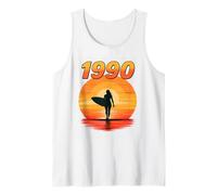 1990 Retro Surf Ragazza Vintage Tramonto 90s Estetica Canotta