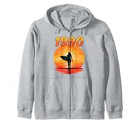 1990 Retro Surf Ragazza Vintage Tramonto 90s Estetica Felpa con Cappuccio