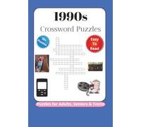 1990s Crossword Puzzles: Crossword Puzzles with Easy to Read Print about 90s, pop culture, retro tech and More | 6x9 inches, 120 pages | 50+ Puzzles