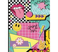 1990s Cute Funky Vibe Composition Notebook - Nostalgic, Bold, and Fun! Perfect for Back-to-School, Journaling, or Adding a Splash of Retro Style! 8x10 ... Ideal for Big Ideas and Creative Expression!