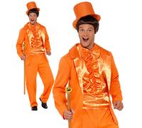1990s Stupid Smoking Costume Uomo Cervo Vestito Abito Arancione