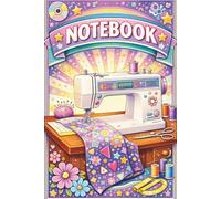 1990s Vintage Sewing Machine Notebook Retro Pastel Sewing Journal for Projects, Patterns & Creative Notes