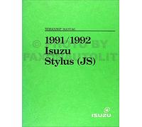 1991-1992 Isuzu Stilo Originale Riparazione Negozio Manuale Servizio Libro 91 92