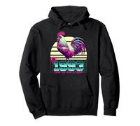 1993 Anno del Gallo Anni 80 Retro Vaporwave Zodiaco Cinese Felpa con Cappuccio