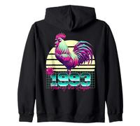 1993 Anno del Gallo Anni 80 Retro Vaporwave Zodiaco Cinese Felpa con Cappuccio