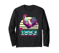 1993 Anno del Gallo Anni 80 Retro Vaporwave Zodiaco Cinese Maglia a Manica