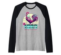 1993 Anno del Gallo Anni 80 Retro Vaporwave Zodiaco Cinese Maglia con Maniche Raglan