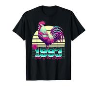 1993 Anno del Gallo Anni 80 Retro Vaporwave Zodiaco Cinese Maglietta