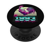 1993 Anno del Gallo Anni 80 Retro Vaporwave Zodiaco Cinese PopSockets PopGrip Adesivo