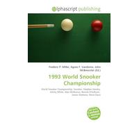 1993 World Snooker Championship: World Snooker Championship, Snooker, Stephen Hendry, Jimmy White, Alan McManus, Ronnie O'Sullivan, James Wattana, Steve Davis