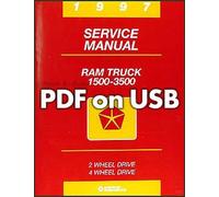 1996-1997 Dodge RAM Camion Negozio Manuale USB 1500 2500 3500 Service Diesel Gas