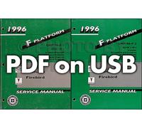 1996 Camaro Firebird Trans Am Manuale Officina USB Chevy Pontiac Service