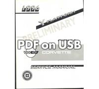 1996 Corvette Servizio Manuale Su USB Chevrolet Preliminare Riparazione Negozio