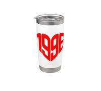 1996 Cuore Vintage 1996 Forma di Cuore Amore 30° Compleanno Bicchiere termico in acciaio inox doppia parete