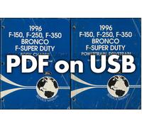 1996 Ford Camion Negozio Manuale USB F150 F250 F350 Pickup Super Duty BRONCO