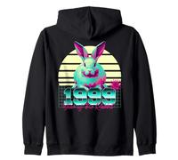 1999 Anno del Coniglio Compleanno Anni 80 Retro Zodiaco Cinese Felpa con Cappuccio