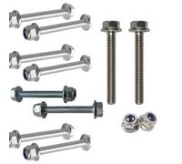 19M7834 14M7397 Set di bulloni di taglio per viti e dadi di bloccaggio per attrezzature John Deere, 10 bulloni a coclea e dado di bloccaggio