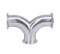 19mm-108mm Pipe OD x 1.5" 2" 2.5" 3" 4" Tri Clamp Y-Shaped Elbow 3 Ways SUS 304 Stainless Steel Fitting Beer Cheerfully (Color : 304, Size : 32mm OD K50.5mm)