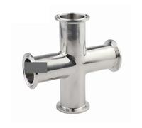 19mm-51mm Pipe OD x 1.5"/2" Tri Clamp Cross 4 Ways Splitter SS304 Stainless Fitting Beer Wine(19mm x ferrule 50.5) Plumbing Fittings