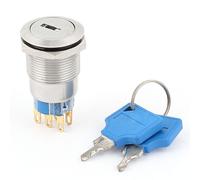 19mm 6 PDPDT NO/NC 3 posizioni chiusura interruttore blocco tasti