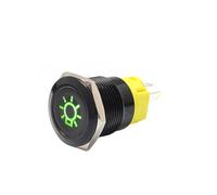 19mm LED Pulsante clacson Interruttore momentaneo metallo per auto barca 12V 24V