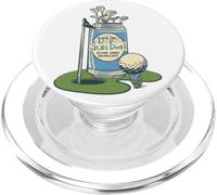19th Hole Fun - Golf Drink Cartoon Balls Can and Clubs PopSockets PopGrip per MagSafe