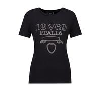 19V69 ITALIA Maglietta 'Bella Stones' grigio argento / nero Donna 19V69 ITALIA M grigio argento / nero