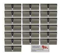 19X Profilo Cilindro 85Mm 40/45 +95 Chiave Not+Pericolo Insieme Codice Carta