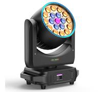 19x20W Teste Mobili LED RGBW Zoom Wash Beam Luci da Discoteca con Striscia LED d-mx512 Sound-Active per Palcetti Feste Club DJ Matrimoni
