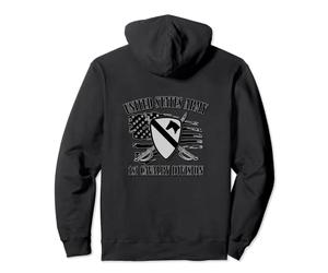 1a Divisione Cavalleria (Back Design) Felpa con Cappuccio