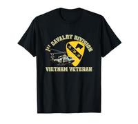 1a Divisione Cavalleria Vietnam Veterano UH1 Gunship Veteran Day Maglietta