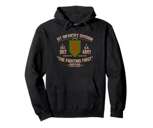 1a Divisione di Fanteria Il Primo combattente veterano dell'Esercito Americano Felpa con Cappuccio