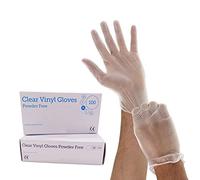 1ABOVE 100 guanti usa e getta in vinile trasparente | lattice | senza polvere | uso per alimenti, sicurezza, pulizia, ecc... (Small)