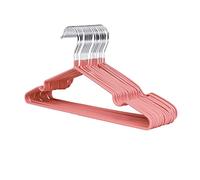 1Above 25 grucce in metallo rivestite in gomma di alta qualità, resistenti, salvaspazio, per armadi, appendiabiti, sottili e antiscivolo, cromate (rosa)