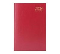 1ABOVE Agenda 2025, formato A4, visualizzazione settimanale, carta da 60 g/m², copertina rigida, per uso domestico e ufficio (rosso)