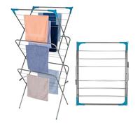 1ABOVE Stendibiancheria a 3 ripiani in lega di acciaio di alta qualità, stendibiancheria, stendibiancheria, stendibiancheria, stendibiancheria, per interni ed esterni, 15 m, con piedini antiscivolo e